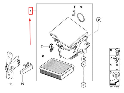NEW BMW 3 CABRIO E46 INTAKE MUFFLER 7501972 13717501972 ORIGINAL