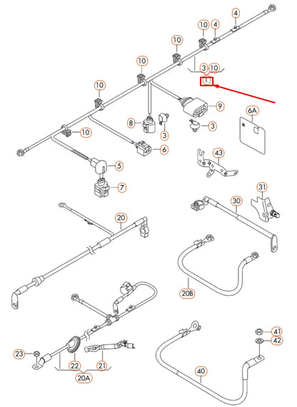 NEW AUDI A3 8P THREE-PHASE ALTERNATOR WIRING HARNESS 1K0971349CR ORIGINAL