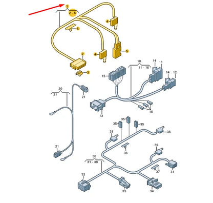NEW AUDI A5 CONVERTIBLE 8F SOFT TOP CATCH WIRING LOOM 8F0972387 ORIGINAL
