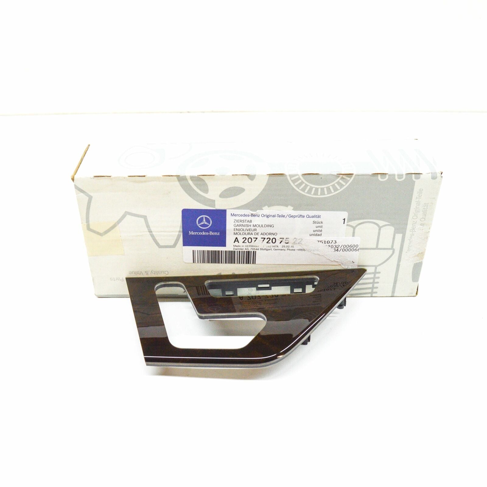 NEW MERCEDES-BENZ E COUPE C207 FRONT LEFT DOOR MOULDING A2077207522 ORIGINAL