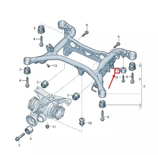 NEW AUDI Q8 4M SUSPENSION CROSSMEMBER INSULATOR 4M0505563F