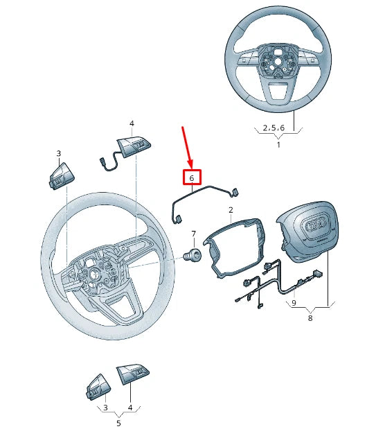 NEW AUDI Q3 F3 MULTIFUNCTION BUTTON WIRING HARNESS 83A971589C