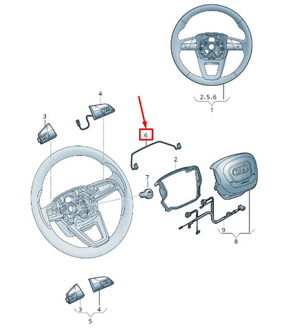 NEW AUDI Q3 F3 MULTIFUNCTION BUTTON WIRING HARNESS 83A971589C
