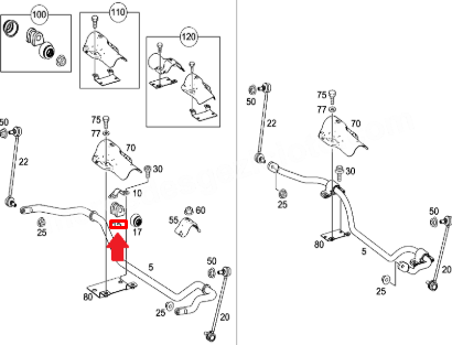 NEW MERCEDES BENZ VITO W639 FRONT ANTI ROLL BAR MOUNT BUSH A6393231985 ORIGINAL