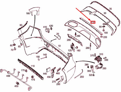 NEW MERCEDES-BENZ B W246 REAR TRUNK FOOTPLATE A2468854500 ORIGINAL