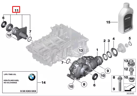NEW BMW 5 G30 FRONT AXLE DIFFERENTIAL SUPPORT BRACKET 31508699441 ORIGINAL