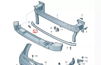NEW VOLKSWAGEN POLO AW FRONT BUMPER FOAM 2G0807248D