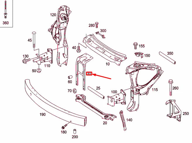 NEW MERCEDES-BENZ ML W164 FRONT STIFFENING CENTRAL CONSOLE A1646200431 ORIGINAL