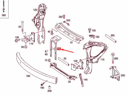 NEW MERCEDES-BENZ ML W164 FRONT STIFFENING CENTRAL CONSOLE A1646200431 ORIGINAL