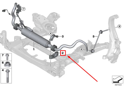NEW BMW X5 G05 FRONT SUSPENSION STABILIZER SUPPORT 6865706 37106865706 ORIGINAL