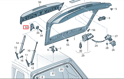 new volkswagen touareg cr7 rear left luggage bracket 760827435b original