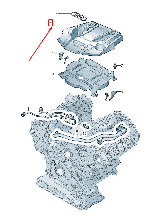 NEW AUDI A4 B9 ENGINE COVER 06M103925AA ORIGINAL
