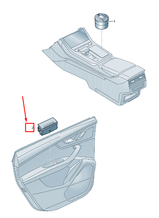 NEW AUDI A7 SPORTBACK 4G REAR RIGHT DOOR ASHTRAY 4G8857405AET1 ORIGINAL