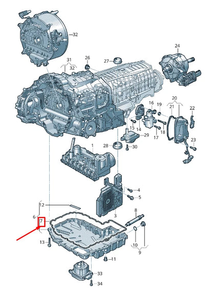 NEW AUDI Q5 FY ENGINE TRANSMISSION OIL SUMP GASKET 0DK321371