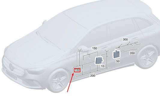 new mb gla h247 front right door wiring harness rhd a1775404441 original