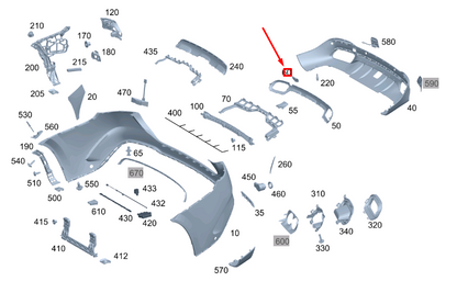NEW MERCEDES-BENZ GLE W167 REAR BUMPER TOW EYE COVER A1678853905 ORIGINAL