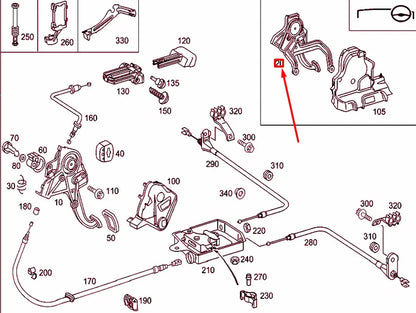 NEW MERCEDES-BENZ C W203 PARKING BRAKE LEVER RHD A2034201384 ORIGINAL
