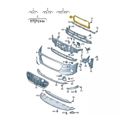 NEW AUDI E-TRON SPORTBACK GEA FRONT BUMPER FOAM PART 4KE807912A ORIGINAL