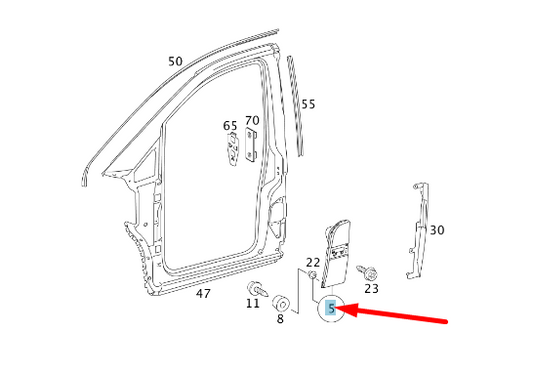 new mercedes-benz vito w639 fuel tank flap a63975003049999 original