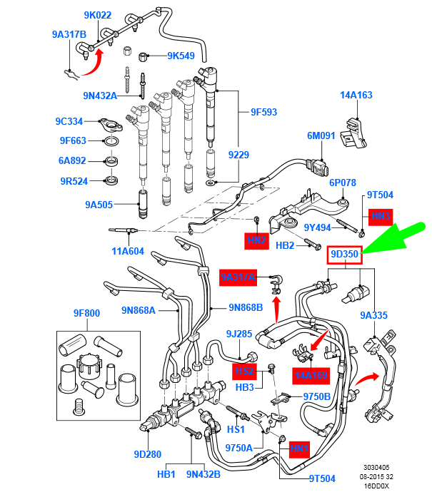 new ford focus mk2 fuel tube assy 1504835 5m5q-9d350-ab original