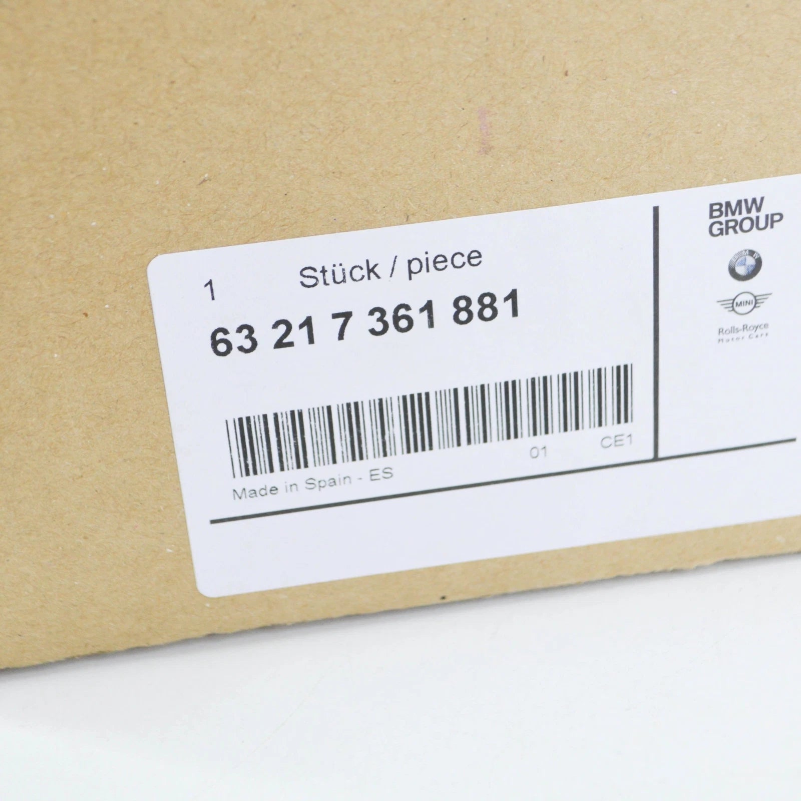 NEW BMW 5 E60 REAR LEFT LIGHT BULB HOLDER 63217361881 7361881 2007 ORIGINAL