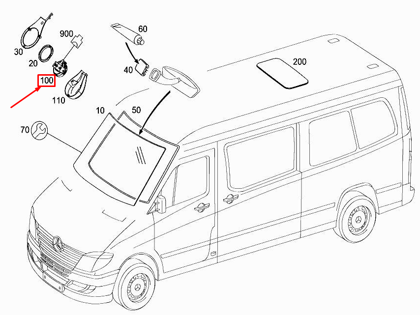 NEW MERCEDES-BENZ SPRINTER 906 RAIN SENSOR A9068201026 ORIGINAL