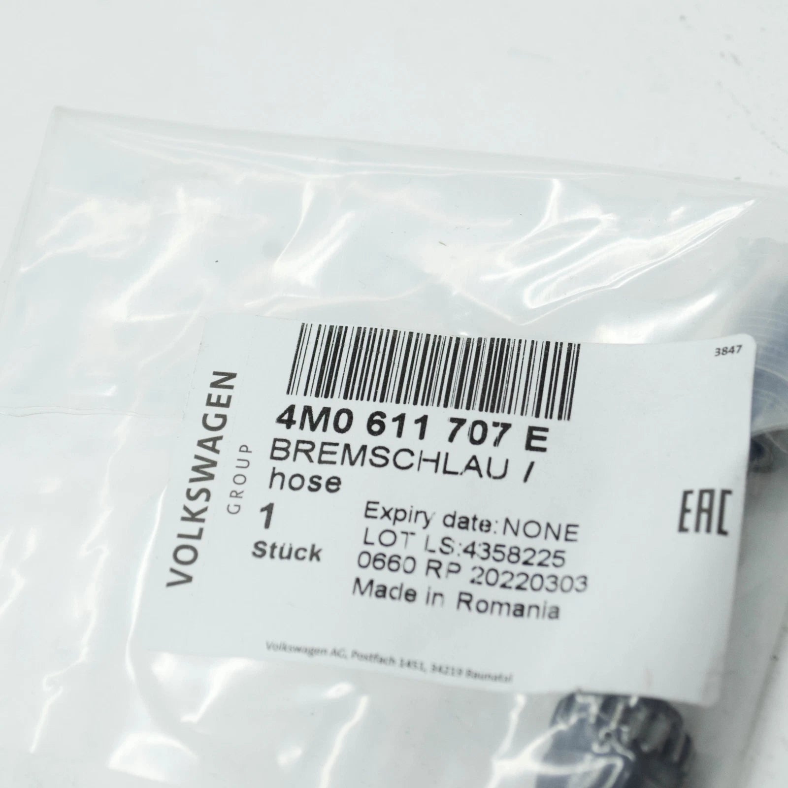 NEW AUDI Q8 4MN BRAKE HOSE 4M0611707E ORIGINAL