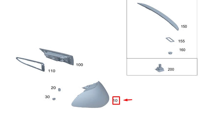 NEW MB GLE W167 COUPE REAR RIGHT OUTER TAILLIGHT LAMP LHD A1679066207 ORIGINAL