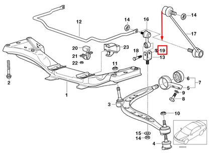 new bmw z3 coupe e36 front sway bar bushing 31351135805 1135805 original