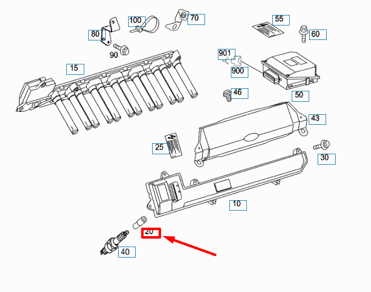 NEW MERCEDES-BENZ CL C215 SPARK PLUG BOOT A0001590080 ORIGINAL