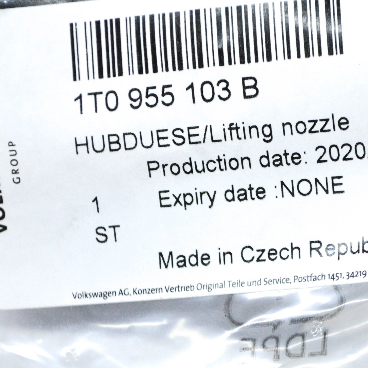 NEW VOLKSWAGEN CADDY 2K LEFT HEADLIGHT WASHER CYLINDER 1T0955103B 2011 ORIGINAL