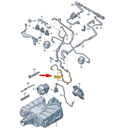 NEW AUDI Q5 8R VACUUM SYSTEM CONNECTING TUBE 06E133714T ORIGINAL