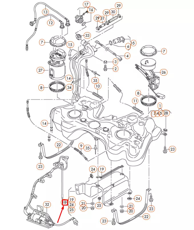 NEW AUDI A3 QUATTRO 8P FUEL TANK HEAT PROTECTION 1K0201307F ORIGINAL