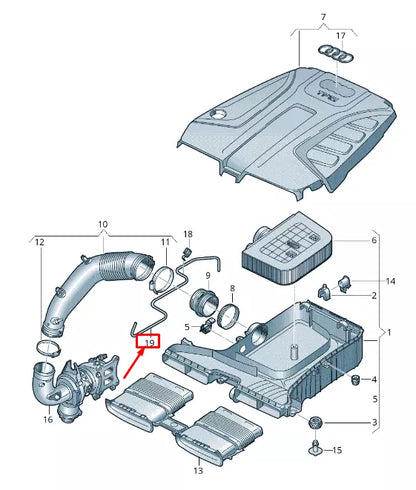 NEW VW TOUAREG CR ENGINE VACUUM HOSE 4M0133778