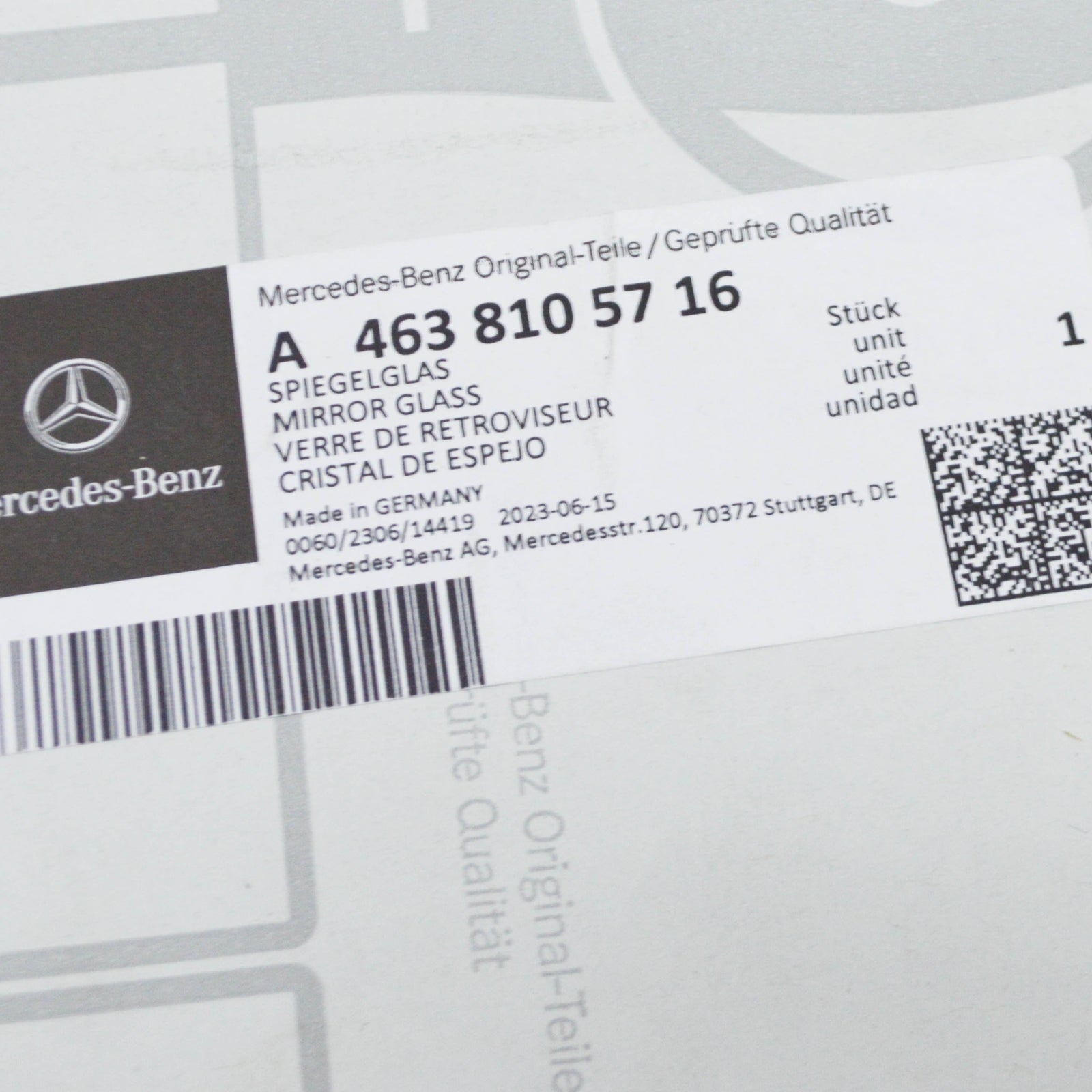 NEW MERCEDES-BENZ G W463 FRONT LEFT DOOR MIRROR GLASS A4638105716 ORIGINAL