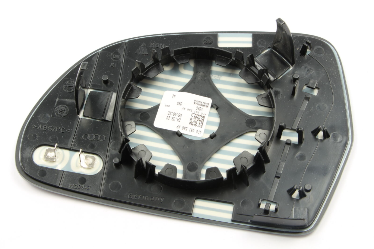 new audi a3 sportback 8p front right door mirror glass 4f0857536af original