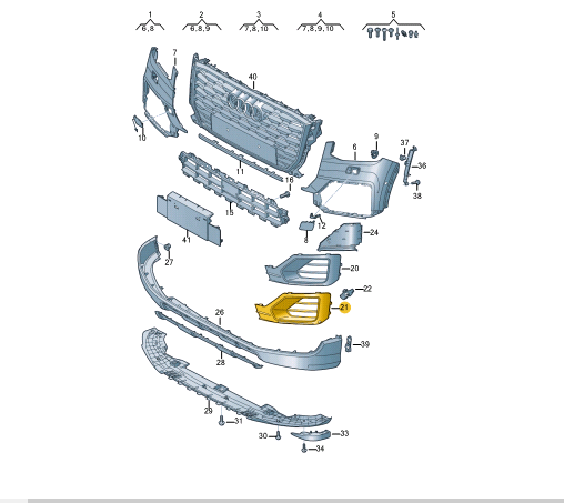 new audi q2 front bumper right grille 81a807672cx7l original