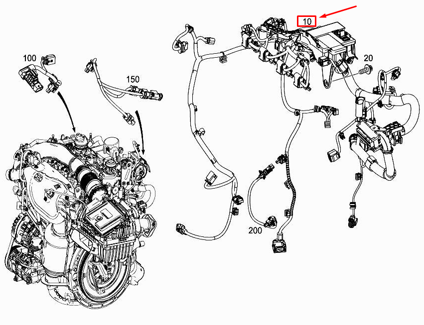 new mercedes-benz a w177 engine wiring harness a2601501600 original