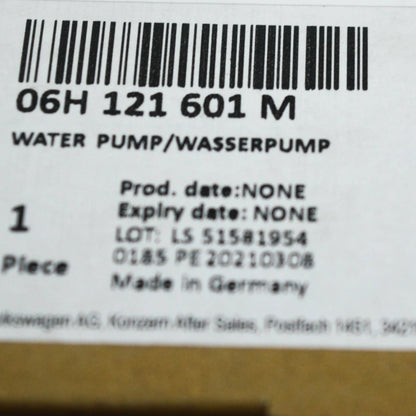 NEW VOLKSWAGEN BEETLE A5 COOLANT PUMP 06H121601M