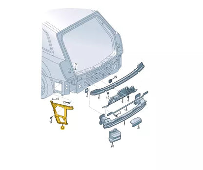 NEW AUDI Q7 4M REAR RIGHT BUMPER BRACKET 4M0807454A ORIGINAL
