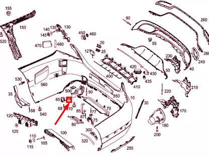 NEW MERCEDES-BENZ C W205 REAR RIGHT BUMPER BRACKET A2058852014 ORIGINAL