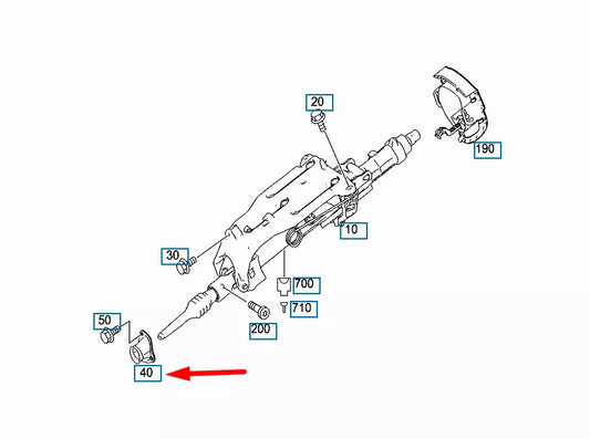 NEW MERCEDES-BENZ GL-CLASS X164 STEERING COLUMN JOINT BOOT A1644601237 ORIGINAL