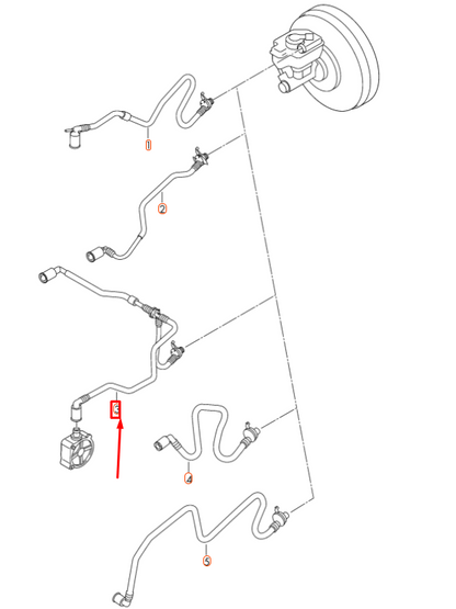 NEW VOLKSWAGEN PASSAT B8 BRAKE SERVO VACUUM PIPE 561612041D ORIGINAL