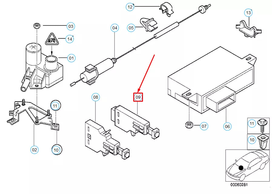 NEW BMW 5 E39 BRAKE LIGHT SWITCH 61318360854 8360854 ORIGINAL