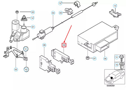 NEW BMW 5 E39 BRAKE LIGHT SWITCH 61318360854 8360854 ORIGINAL
