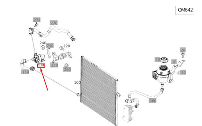 NEW MERCEDES-BENZ S W222 LOW TEMPERATURE COOLANT PUMP A0005003800 ORIGINAL