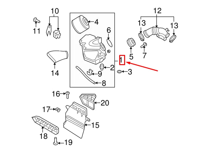 NEW AUDI A5 SPORTBACK 8TA AIR FILTER BOX 8K0133837CA ORIGINAL
