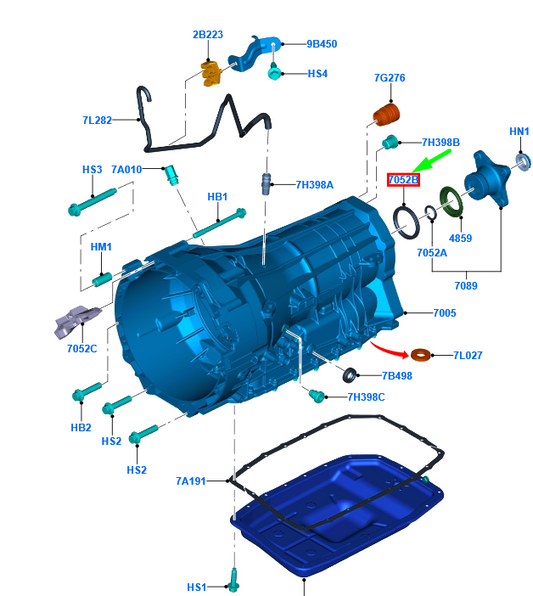 new ford ranger t6 mk1 transmission seal assy 5267561 fl3p-7052-ba original