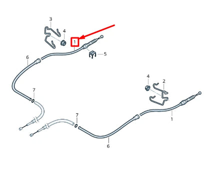 NEW VOLKSWAGEN CADDY 2K MK3 REAR BRAKE CABLE 2K5609721H