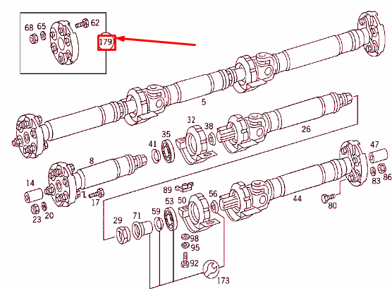 new mb e w124 propeller shaft flex joint disc repair kit a124411041502 original